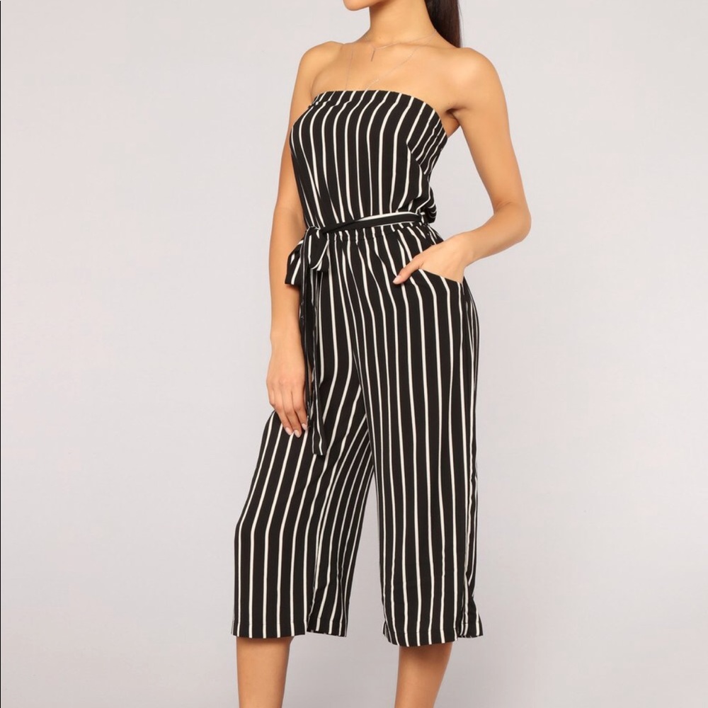 Striped Fashion Nova Jumpsuit - Picture 3 of 5